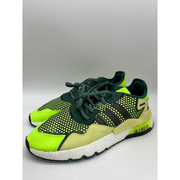 Adidas Nite Jogger Sneakers Green/White 3M Reflective EF5406 Men’s Size 12 NWT - Picture 9 of 16